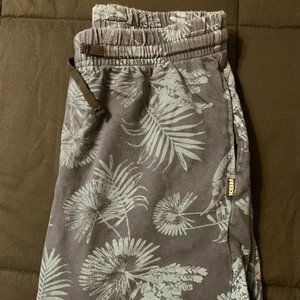 RBX Drawstring Sleep Shorts Tropical Pattern
